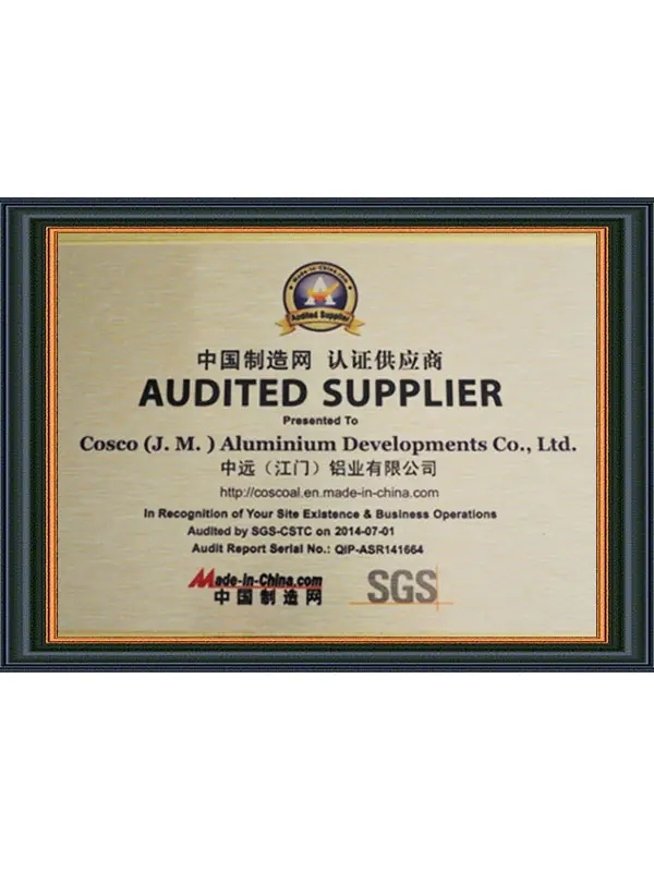 Alibaba Certified Supplier