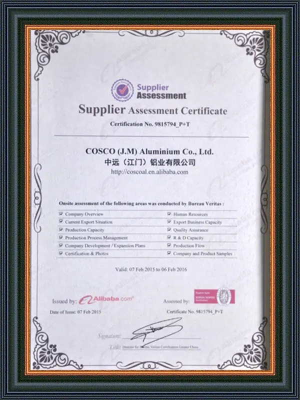 Alibaba Certified Supplier